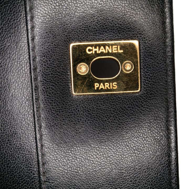 Small Lambskin Mademoiselle Flap Black - Gaby Paris