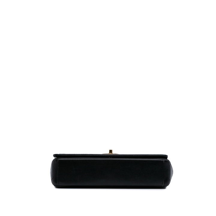 Small Lambskin Mademoiselle Flap Black - Gaby Paris
