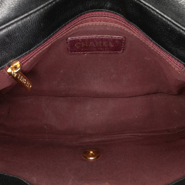Small Lambskin Mademoiselle Flap Black - Gaby Paris