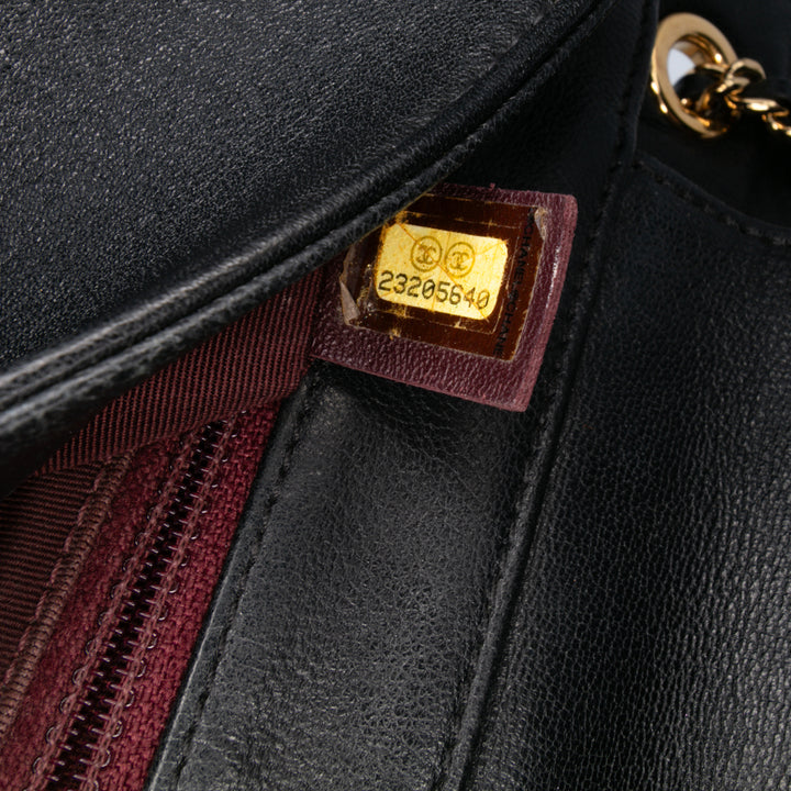 Small Lambskin Mademoiselle Flap Black - Gaby Paris
