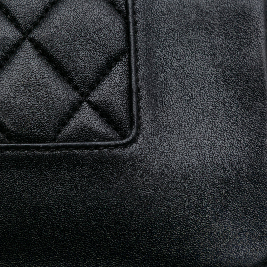 Small Lambskin Mademoiselle Flap Black - Gaby Paris