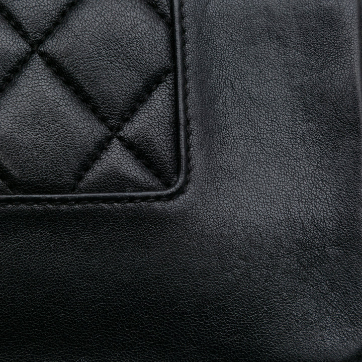 Small Lambskin Mademoiselle Flap Black - Gaby Paris