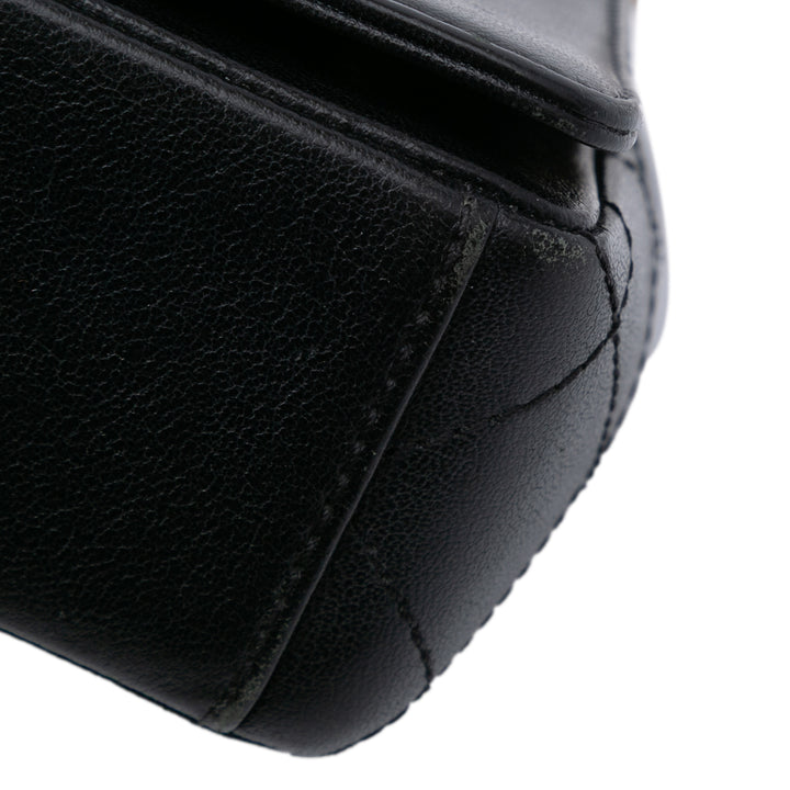 Small Lambskin Mademoiselle Flap Black - Gaby Paris