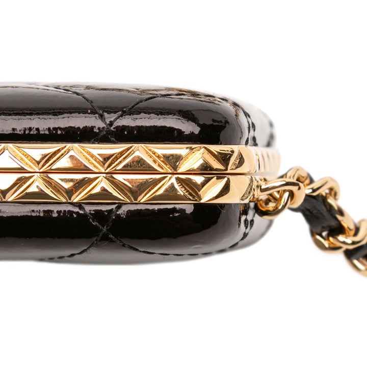 Chanel Small Glazed Goatskin Boîte With Chain Noir – GABY PARIS Authentique