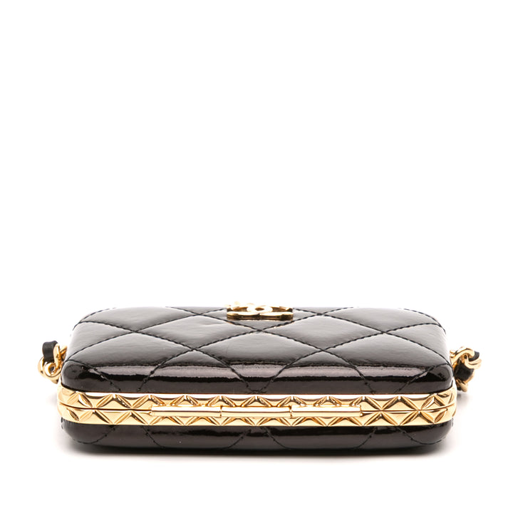 Chanel Small Glazed Goatskin Boîte With Chain Noir – GABY PARIS Authentique