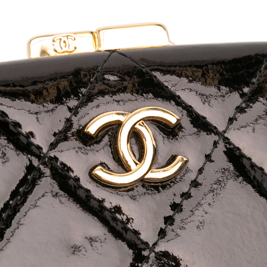 Chanel Small Glazed Goatskin Boîte With Chain Noir – GABY PARIS Authentique