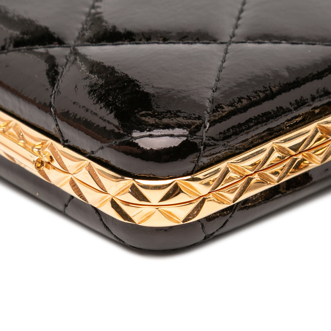 Chanel Small Glazed Goatskin Boîte With Chain Noir – GABY PARIS Authentique