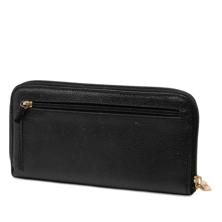 Chanel CC Caviar Zip Around Portefeuille