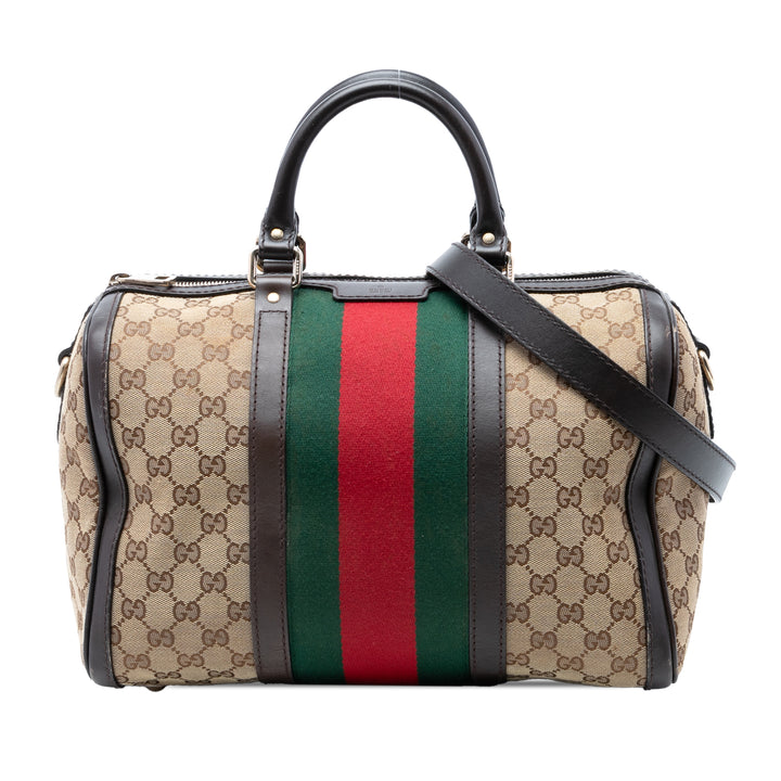 Gucci Medium GG Toile Web Joy Boston Sac
