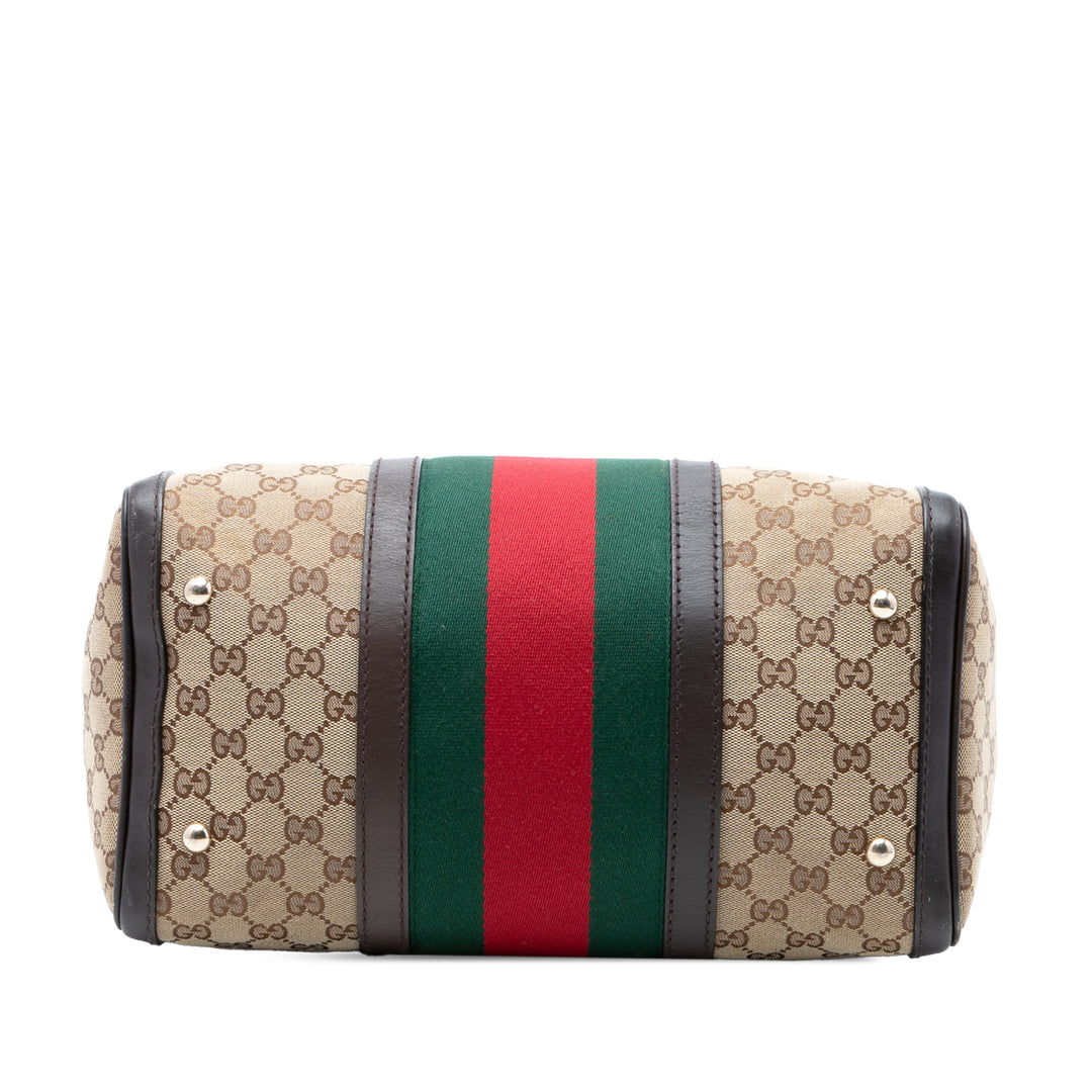 Gucci Medium GG Toile Web Joy Boston Sac