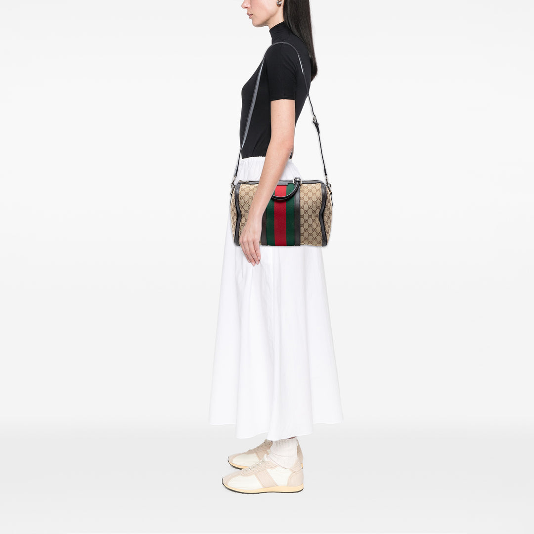 Gucci Medium GG Toile Web Joy Boston Sac