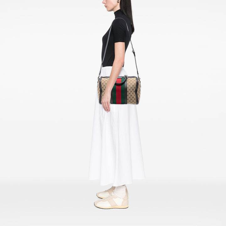 Gucci Medium GG Toile Web Joy Boston Sac