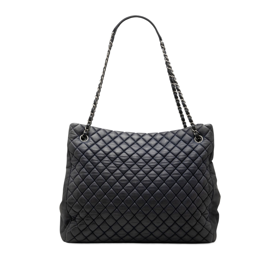Matelassé New Bubble Cabas Grand Cuir de veau Bleu