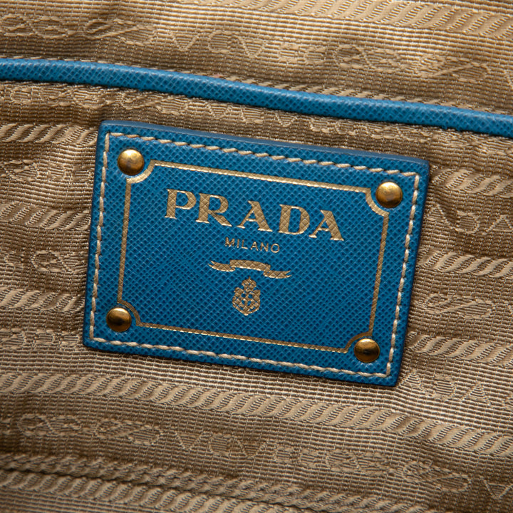 à finitions Canapa Logo Double Zippé Sac Saffiano Marron