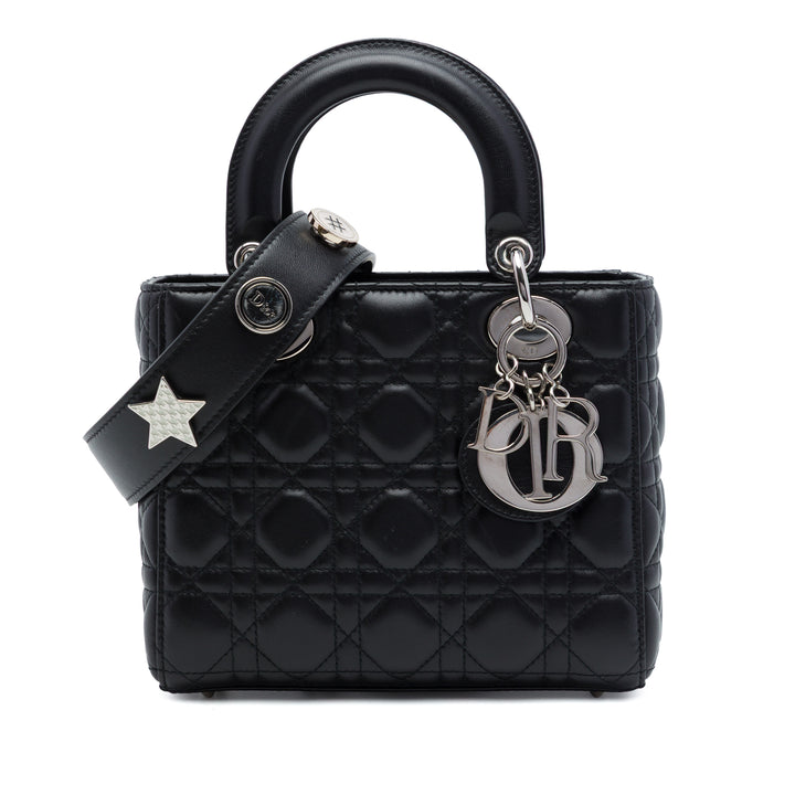 Lady Dior Cannage My ABCDior Petit Cuir d'agneau Noir