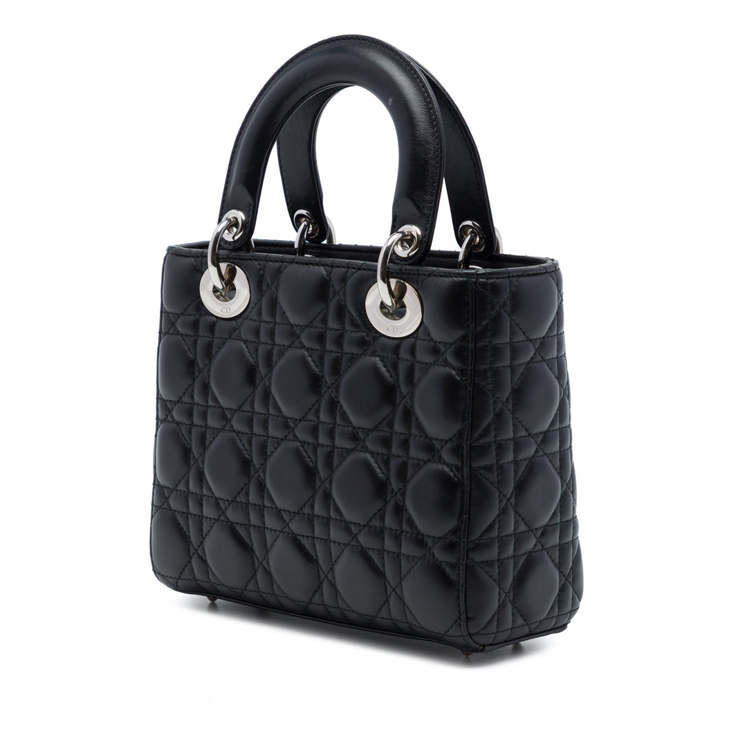 Lady Dior Cannage My ABCDior Petit Cuir d'agneau Noir