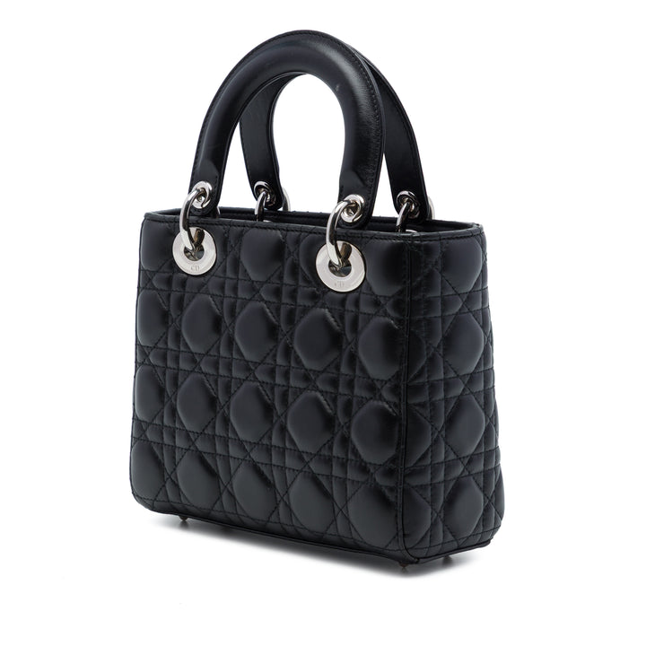 Lady Dior Cannage My ABCDior Petit Cuir d'agneau Noir