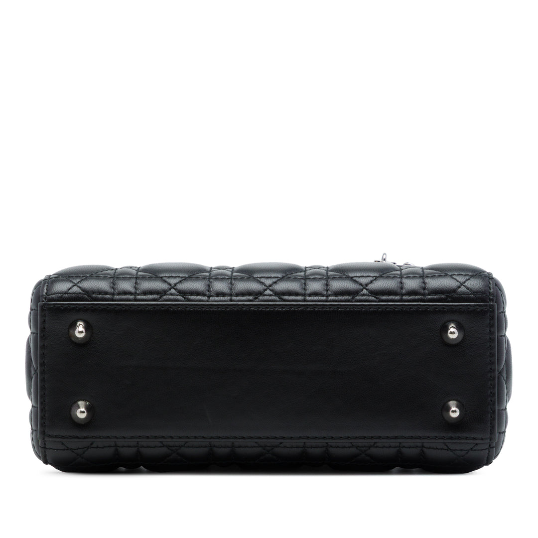 Lady Dior Cannage My ABCDior Petit Cuir d'agneau Noir