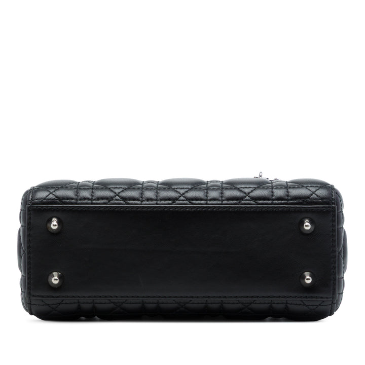 Lady Dior Cannage My ABCDior Petit Cuir d'agneau Noir