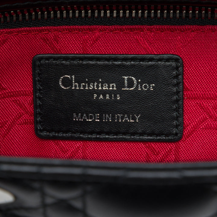 Lady Dior Cannage My ABCDior Petit Cuir d'agneau Noir