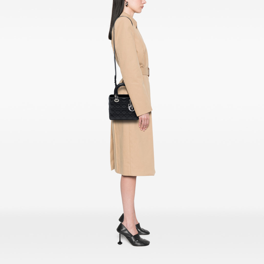 Lady Dior Cannage My ABCDior Petit Cuir d'agneau Noir