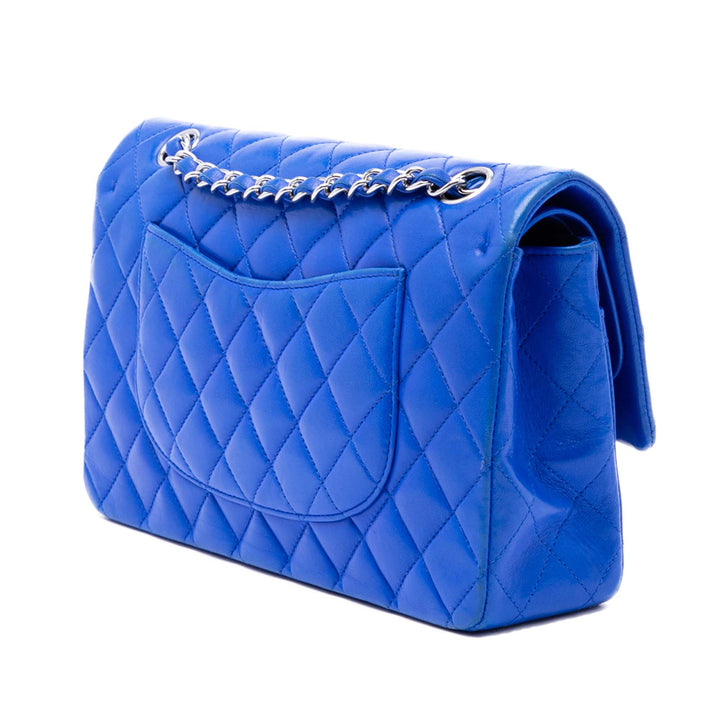 Classic Double rabat Moyen Cuir d'agneau Bleu
