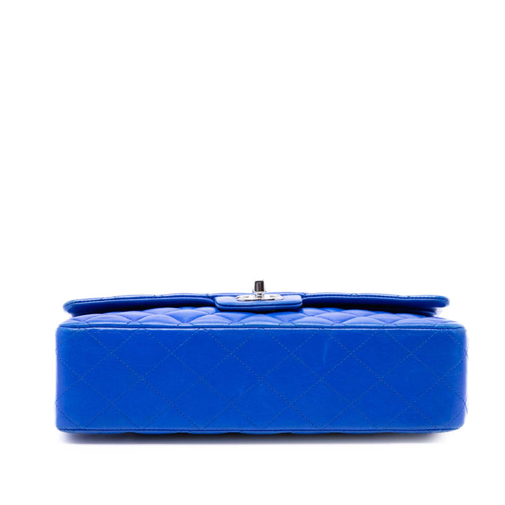 Classic Double rabat Moyen Cuir d'agneau Bleu