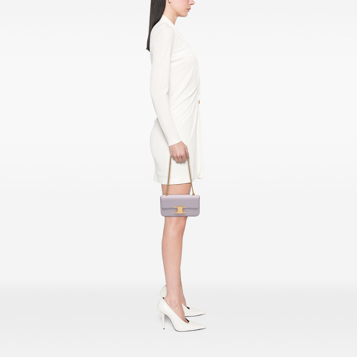 Celine brillant Cuir de veau Claude Chain Sac bandoulière