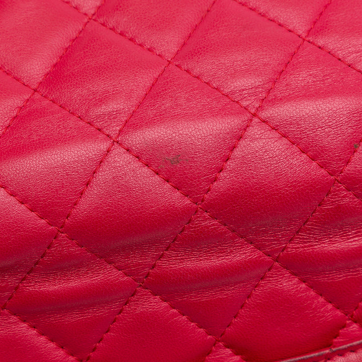Classic Lambskin Wallet on Chain Pink - Gaby Paris