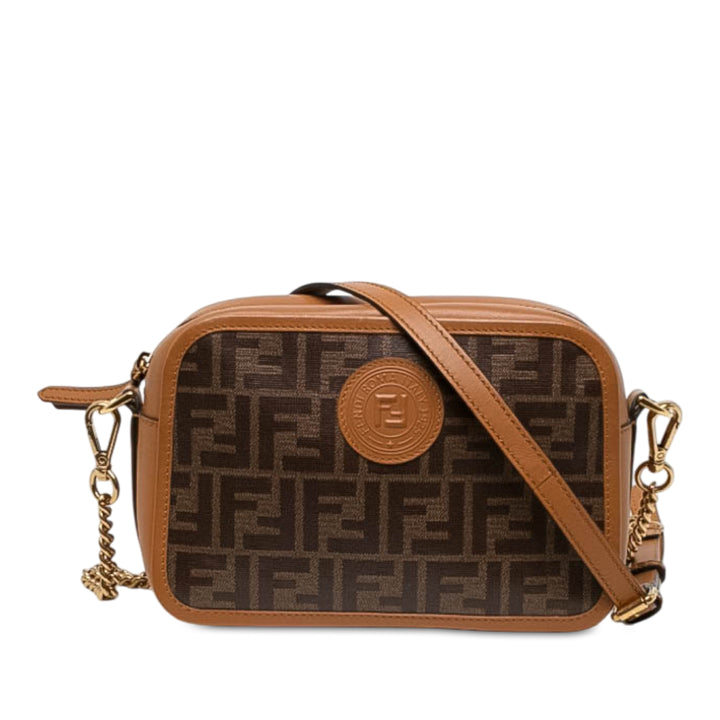 Fendi Glacé Vitello Century FF 1974 Sac caméra Marron – vue principale – GABY PARIS