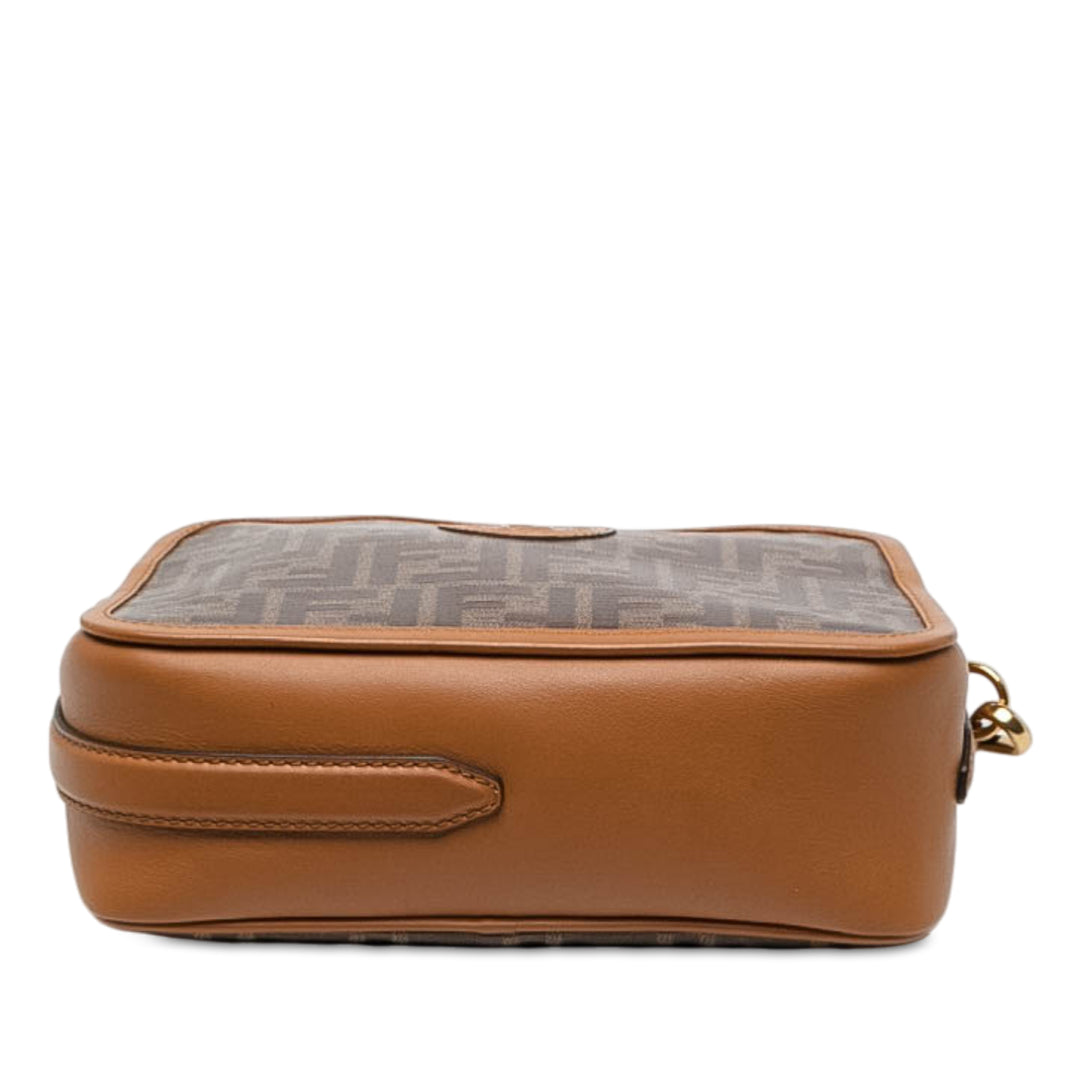 Fendi Glacé Vitello Century FF 1974 Sac caméra Marron – vue 3 – GABY PARIS