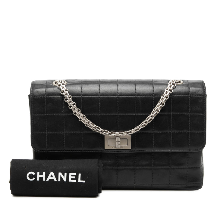 Chanel Chocolate Bar Cuir d’agneau Reissue 2.55 Simple rabat
