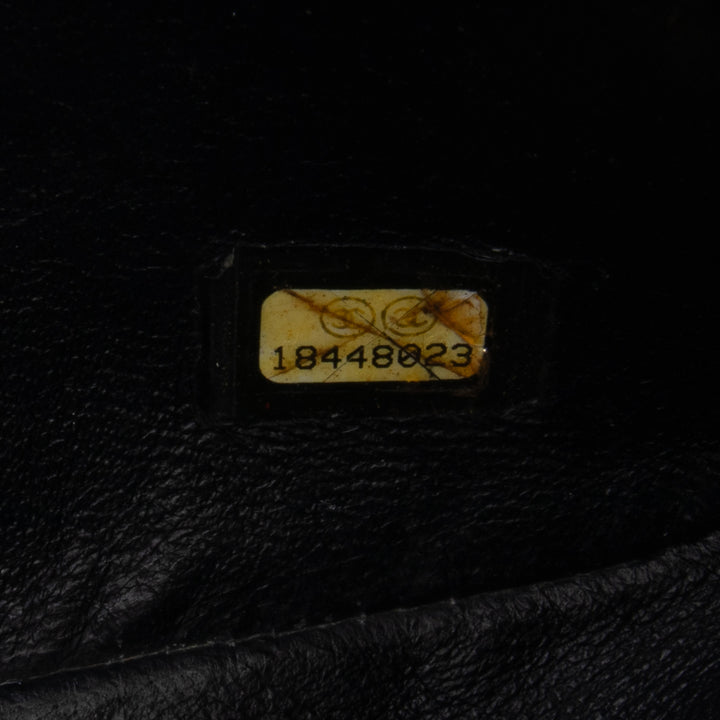 Medium Quilted Patent and Lambskin Classic Twist Flap Black - Gaby Paris