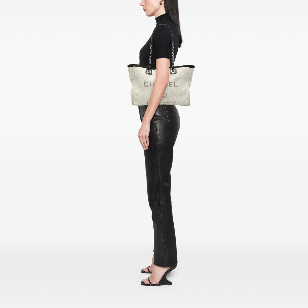 Chanel Small Toile Deauville Cabas