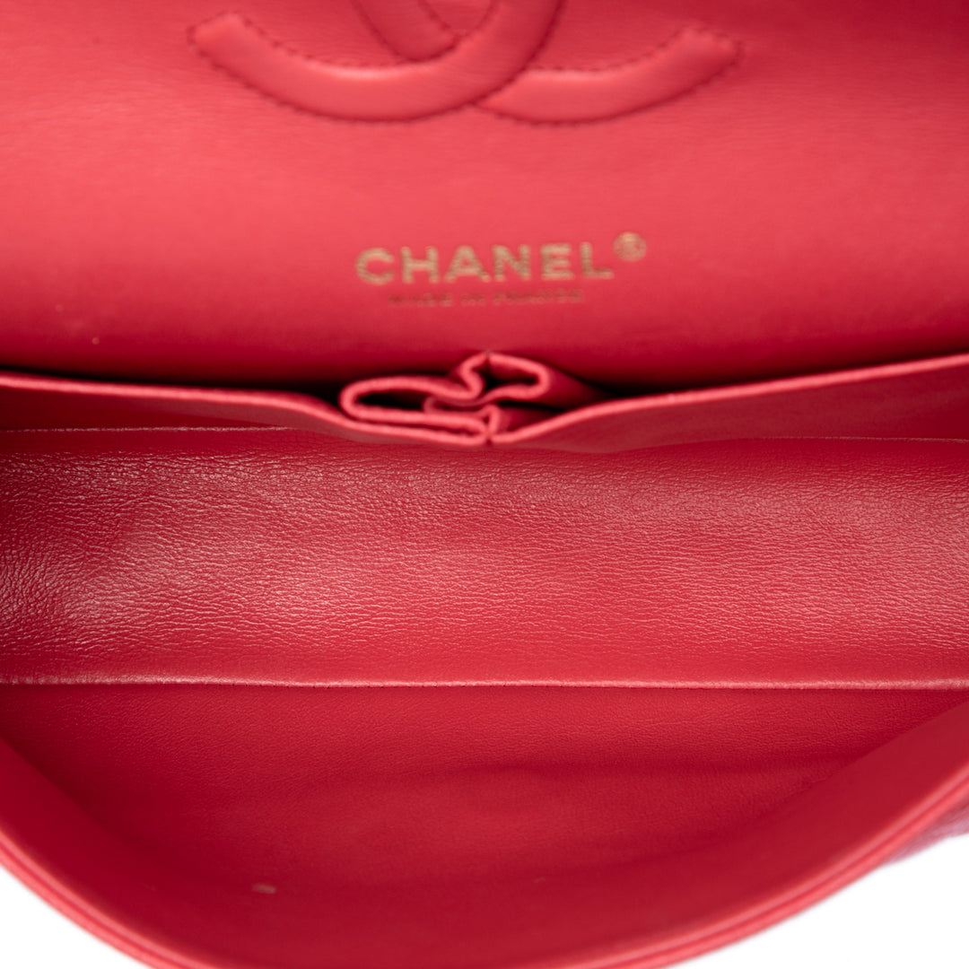 Chanel Sac porté épaule Classic Double rabat Moyen Cuir caviar Rose – vue 4 – GABY PARIS