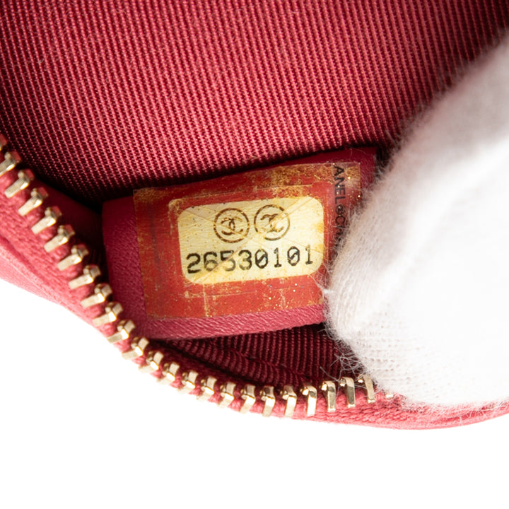 Chanel CC Matelassé Cuir d’agneau Rond Pochette avec chaîne – GABY PARIS Authentique