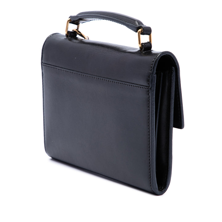 High School Sac Mini Cuir de veau lisse Noir