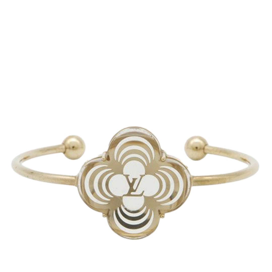 Gold Plated Resin A La Folie Cuff Bracelet Gold - Gaby Paris