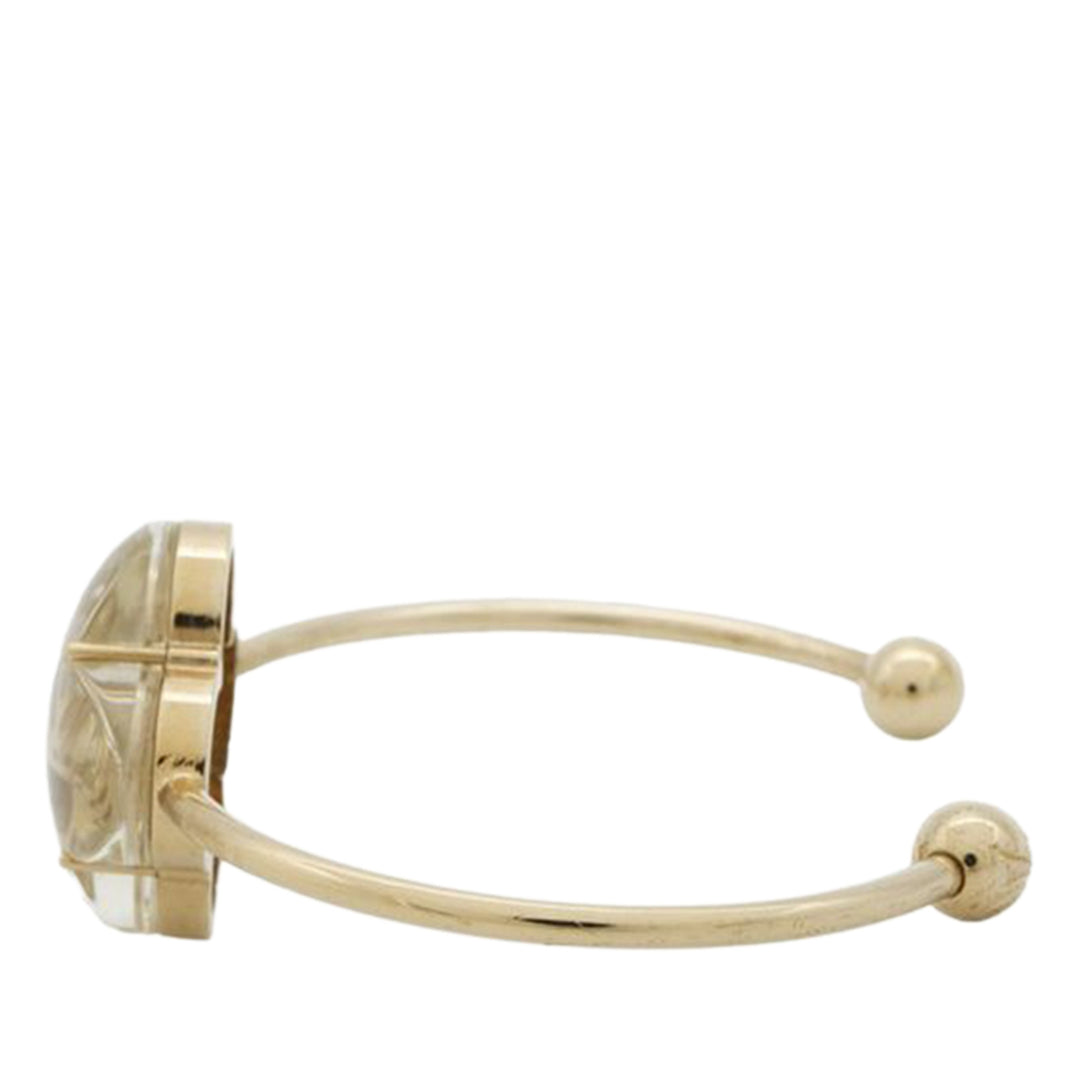 Gold Plated Resin A La Folie Cuff Bracelet Gold - Gaby Paris