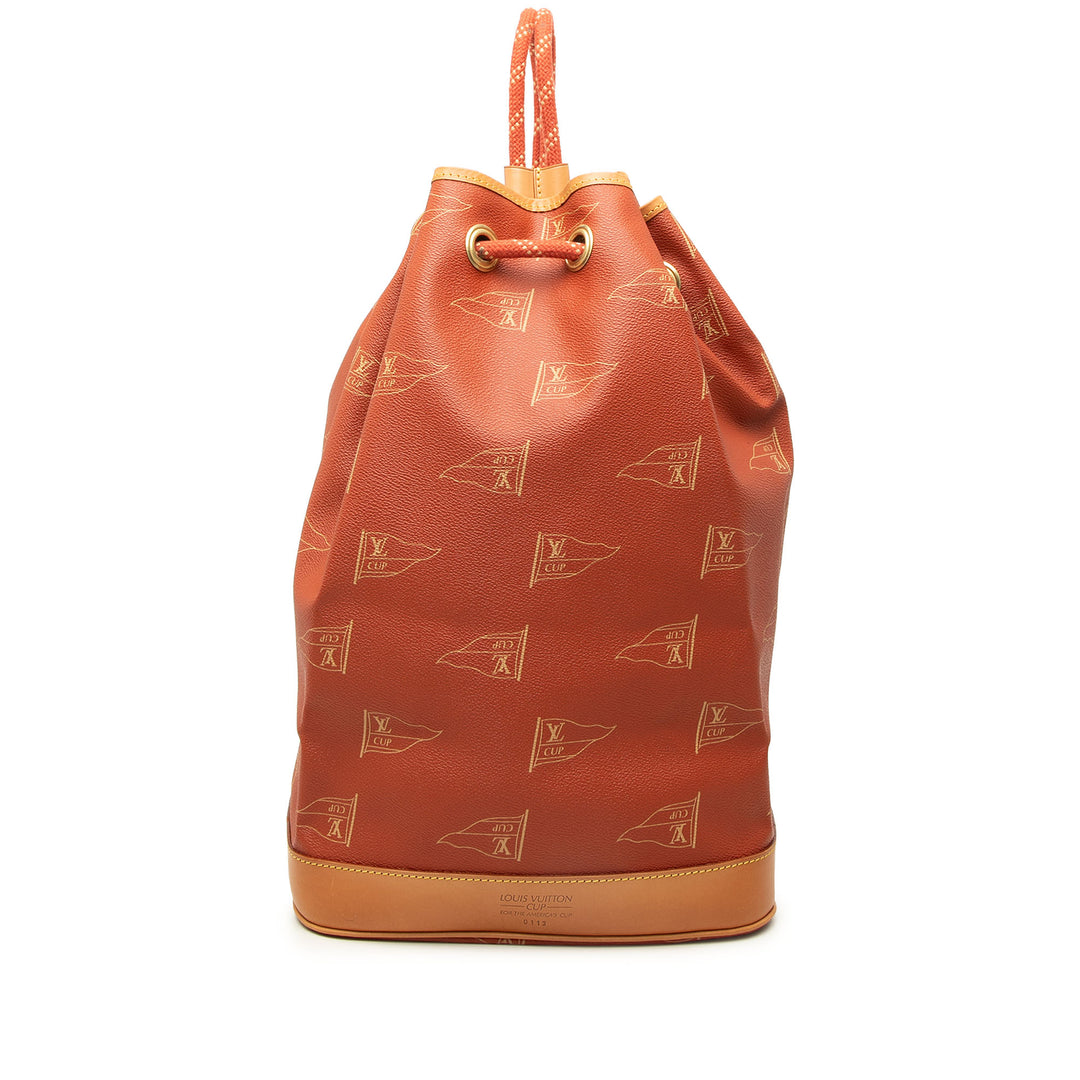 Louis Vuitton Sac à dos Americas Cup Saint Tropez Toile enduite Rouge – vue principale – GABY PARIS