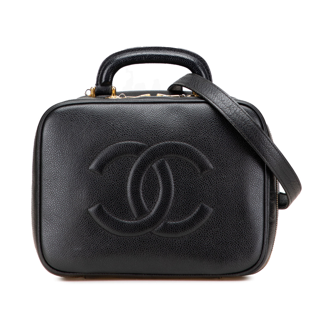 CC Caviar Vanity Case Black - Gaby Paris