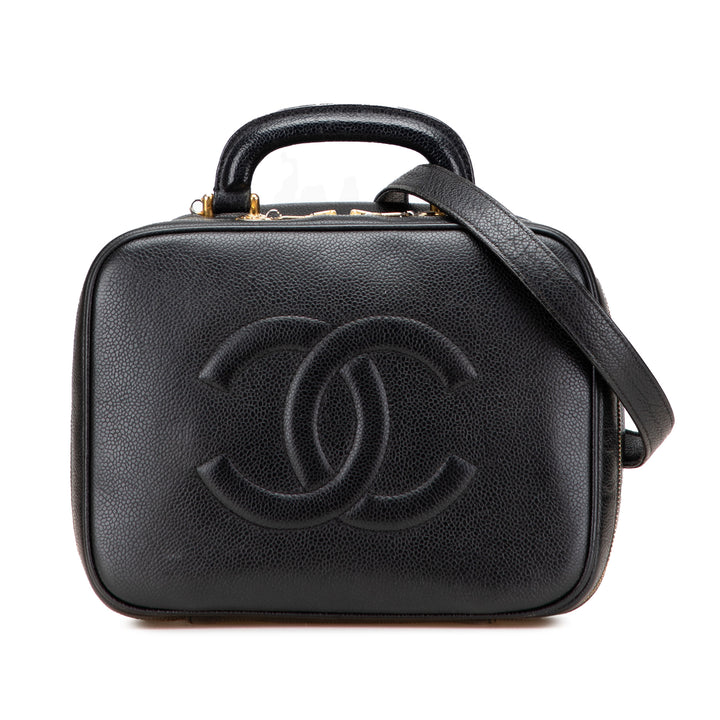 CC Caviar Vanity Case Black - Gaby Paris