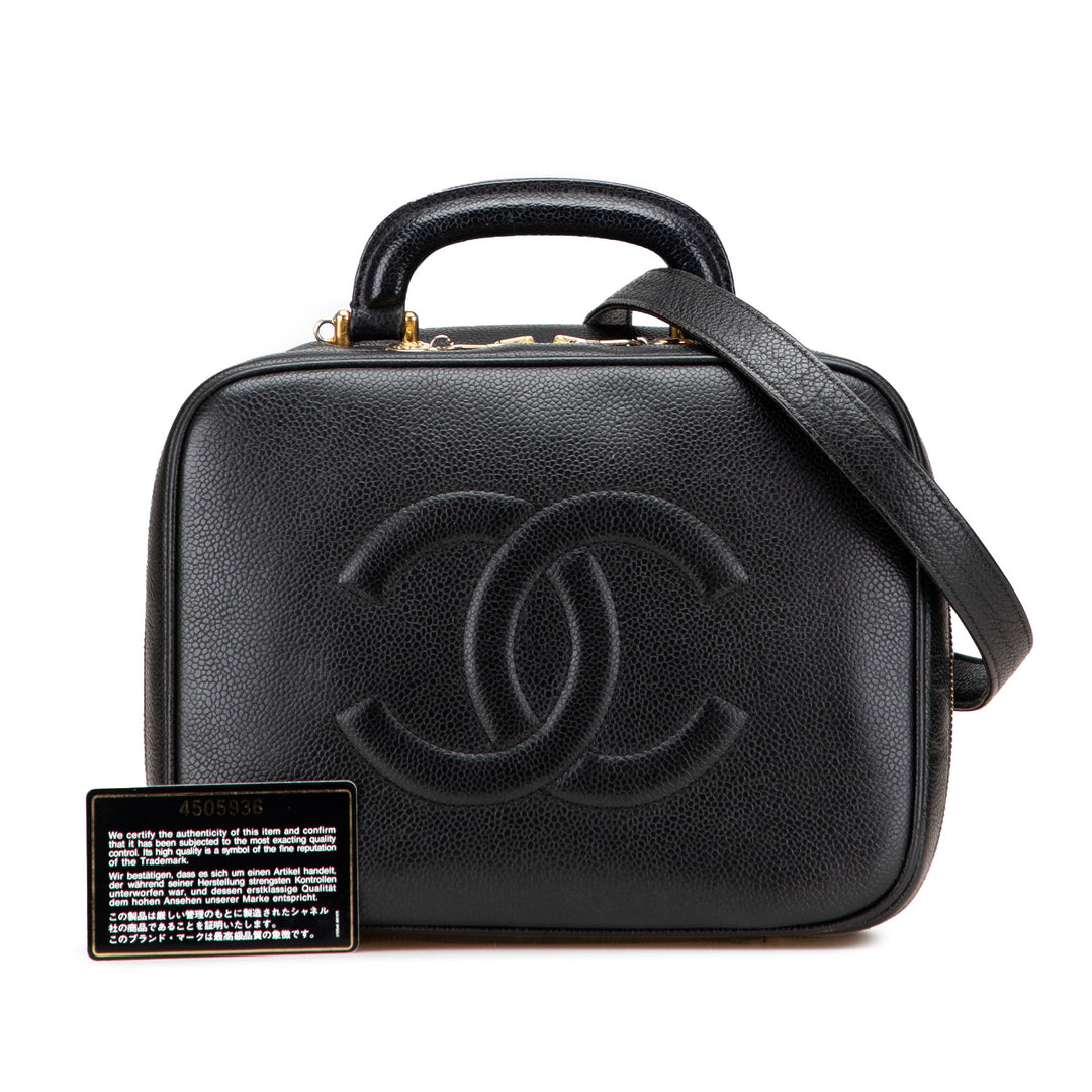 CC Caviar Vanity Case Black - Gaby Paris