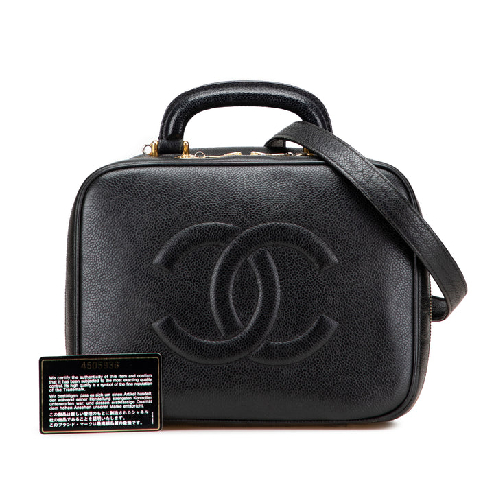 CC Caviar Vanity Case Black - Gaby Paris