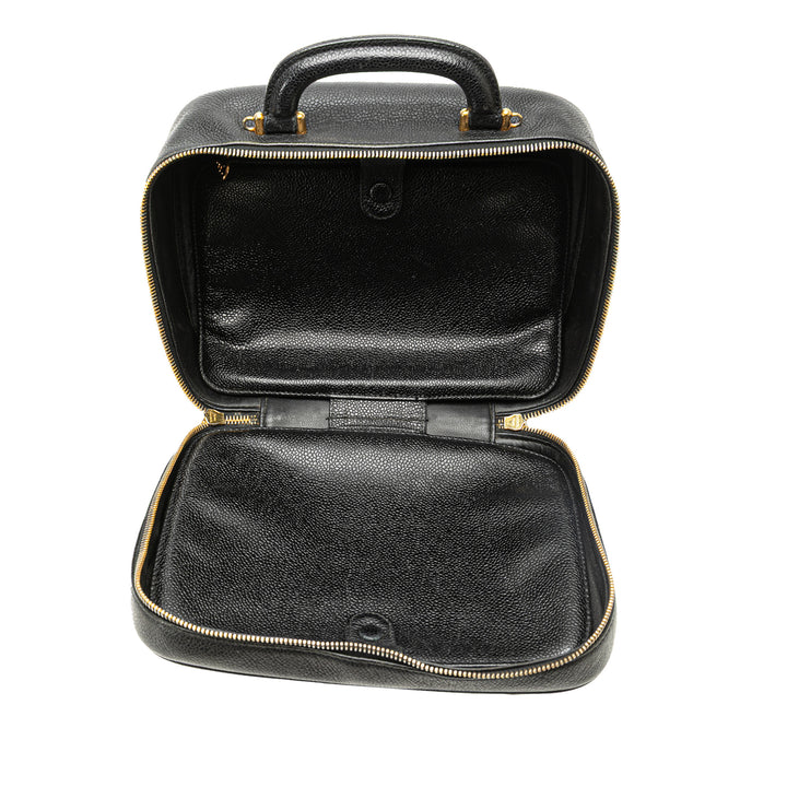 CC Caviar Vanity Case Black - Gaby Paris
