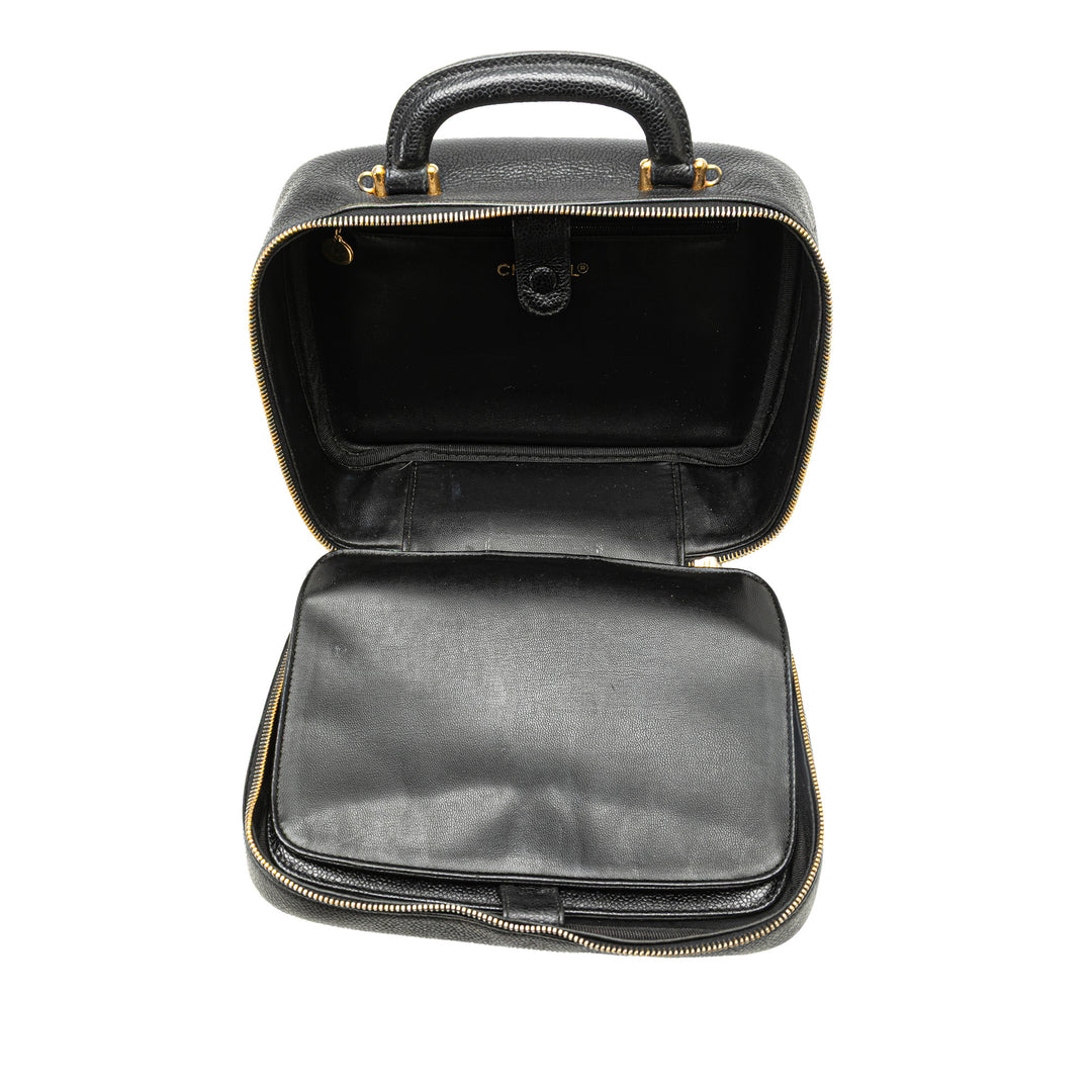 CC Caviar Vanity Case Black - Gaby Paris
