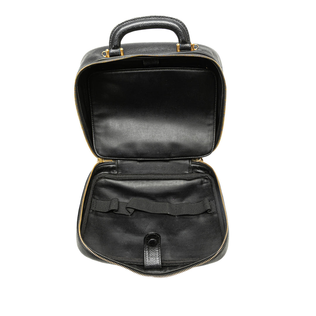 CC Caviar Vanity Case Black - Gaby Paris