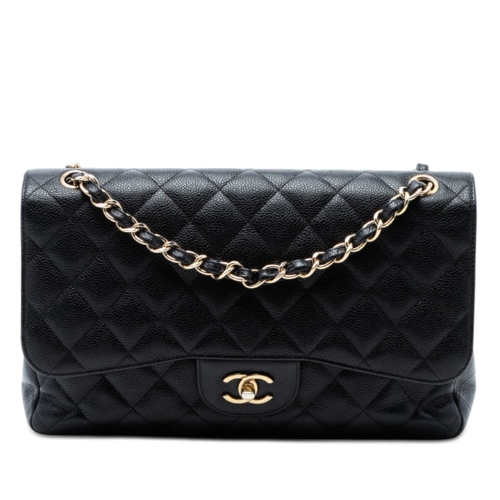 Chanel Jumbo Classic Caviar Double rabat