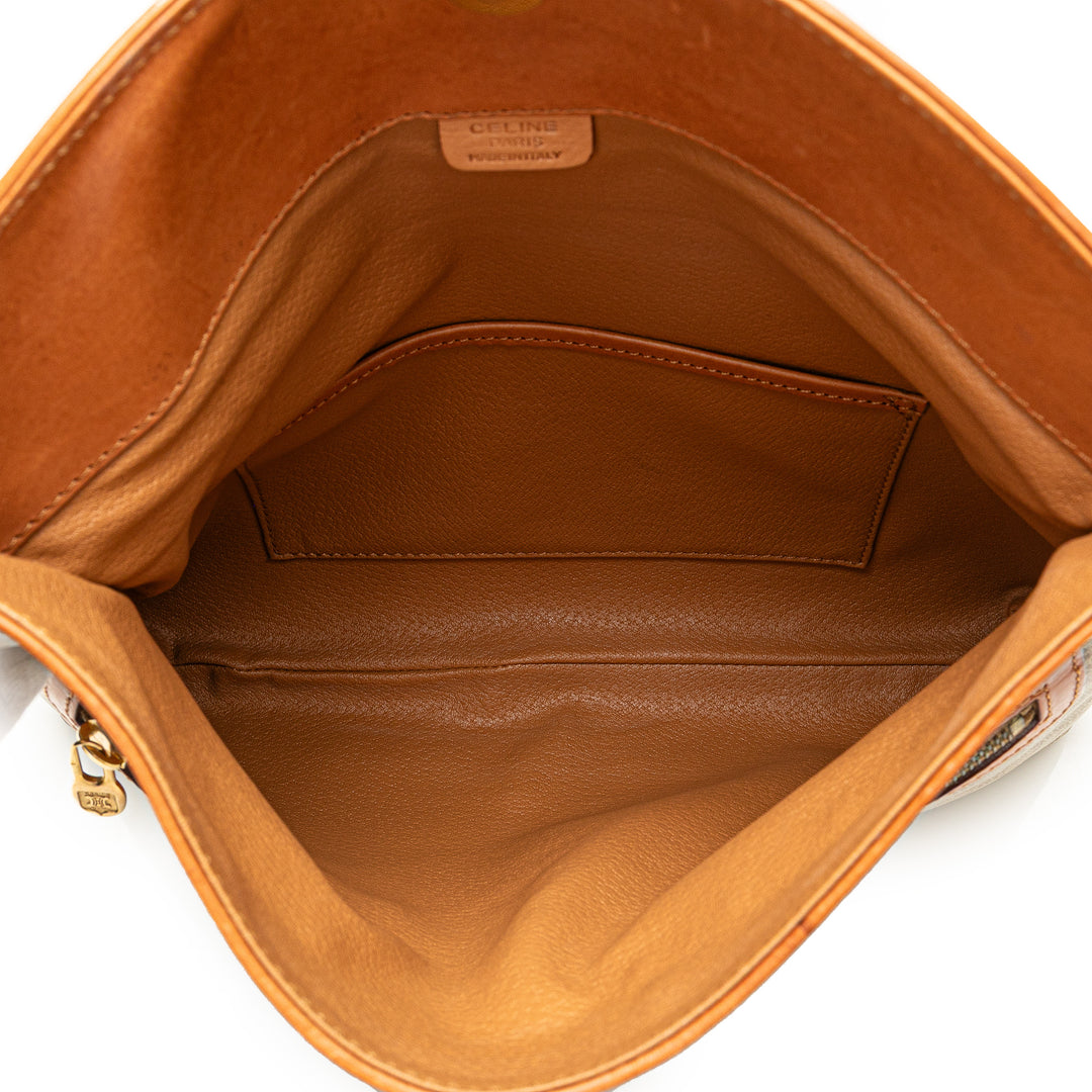 Macadam Coated Canvas Clutch Brown - Gaby Paris