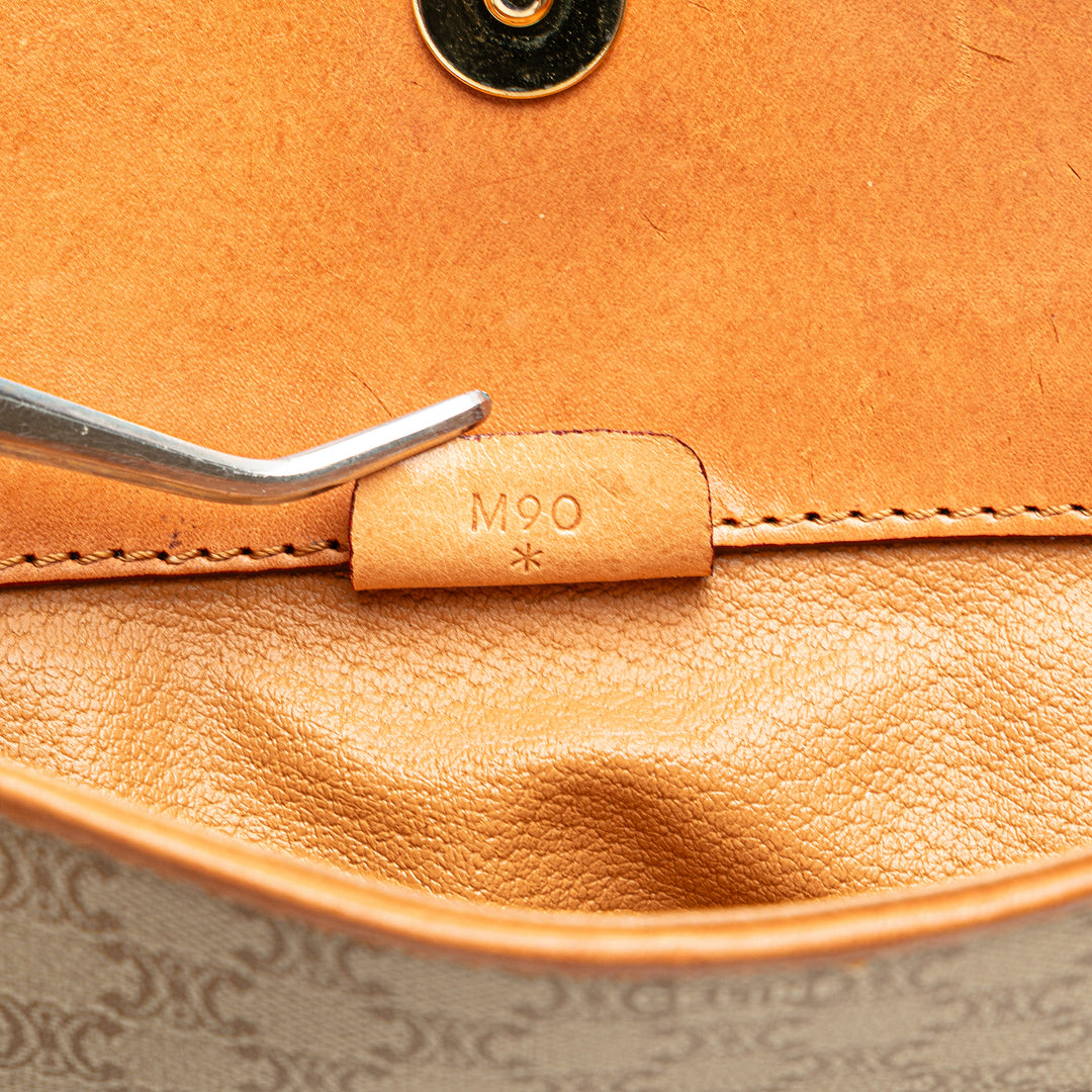 Macadam Coated Canvas Clutch Brown - Gaby Paris